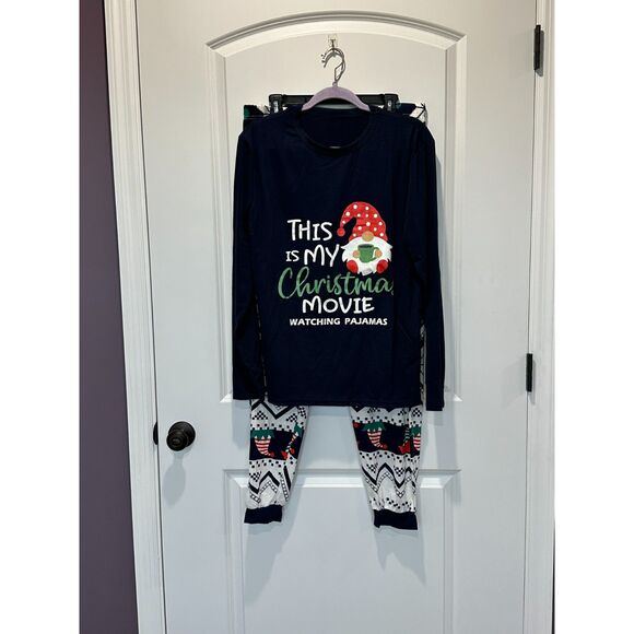 NWT Christmas Pajama Set This is my Christmas Movie watching Pajamas Size XL - Picture 1 of 7